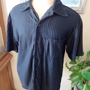 Sinister Clothing Men's Sz L Black Casual Button Gig Rockabilly Shirt USA Made
